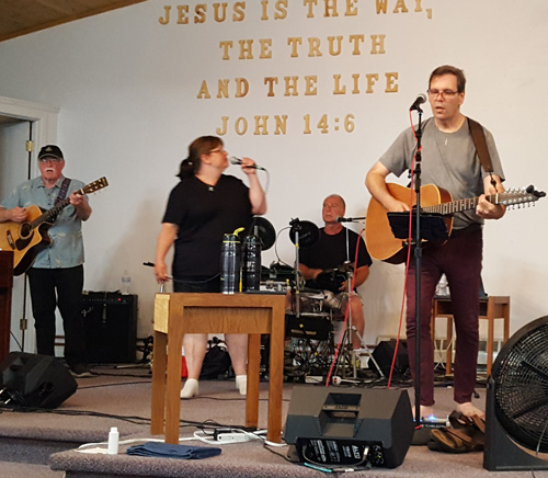 Leading Worship at Word of Life Outreach